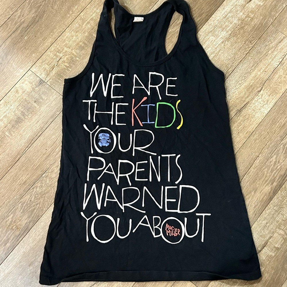 Mac Miller 2010 Tour Tank Top Size Medium Black “We Are The Kids” Black Unisex